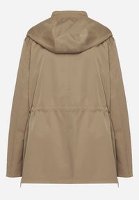 Born2be - Zielona Kurtka Parka z Odpinanym Kapturem i Ozdobnymi Suwakami Velotia. Okazja: na co dzień. Kolor: zielony. Materiał: koronka, jeans. Długość rękawa: długi rękaw. Długość: długie. Wzór: koronka. Styl: klasyczny, elegancki, casual