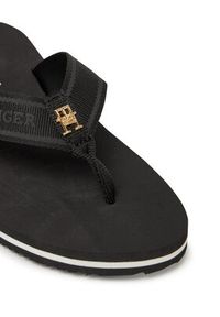 TOMMY HILFIGER - Tommy Hilfiger Japonki Hilfiger Webbing Beach Sandal FW0FW08515 Czarny. Kolor: czarny. Materiał: materiał #6