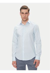 Calvin Klein Koszula LV019EU013 Błękitny Slim Fit. Kolor: niebieski. Materiał: bawełna