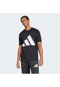 Adidas - Koszulka Essentials Big Logo. Kolor: czarny, biały, wielokolorowy. Materiał: bawełna. Sport: fitness