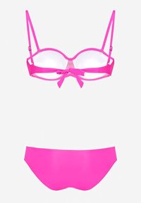 Renee - Fuksjowe 2-Częściowe Bikini Biustonosz Zdobiony Cekinami Majtki Figi Oreviana. Kolor: różowy. Wzór: aplikacja #4