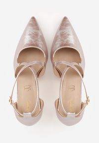 Renee - Złote Szpilki VICES ze Skrzyżowanymi Paseczkami i Wkładką ze Skóry Naturalnej Dalimara. Kolor: złoty. Materiał: skóra. Obcas: na szpilce. Styl: elegancki #4