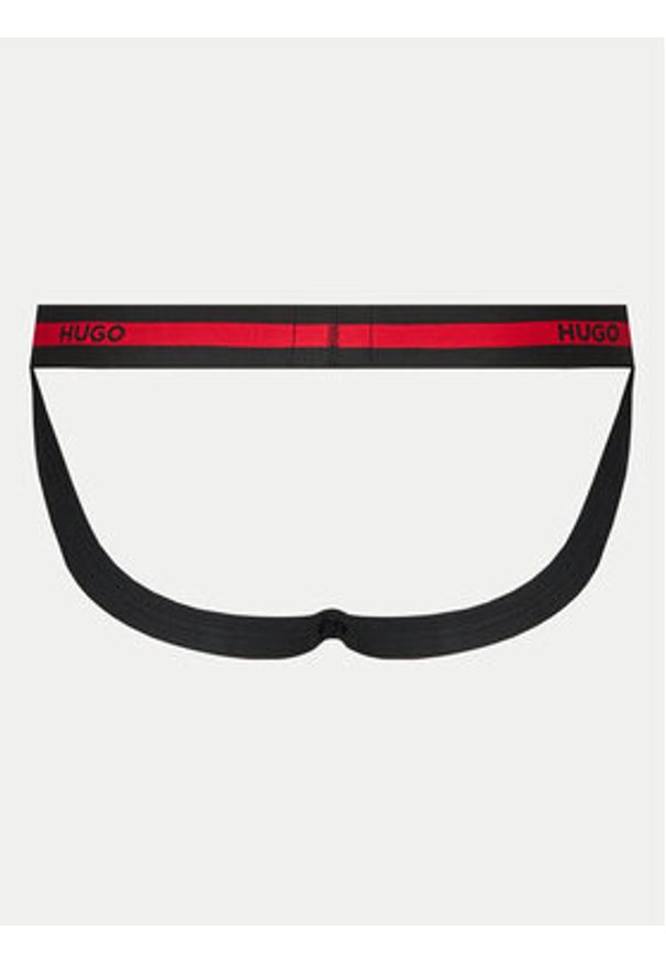 Hugo Komplet 3 par slipów Jock Strap 50517882 Czarny. Kolor: czarny. Materiał: bawełna