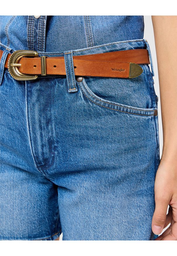 Wrangler - WRANGLER DAMSKI PASEK WRANGLER WESTERN SUN BELT COGNAC 112365364
