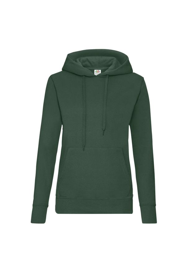 FRUIT OF THE LOOM - Bluza Damska Z Kapturem. Typ kołnierza: kaptur. Kolor: zielony