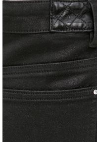 Morgan spodnie damskie kolor czarny dopasowane medium waist. Kolor: czarny. Materiał: materiał, bawełna