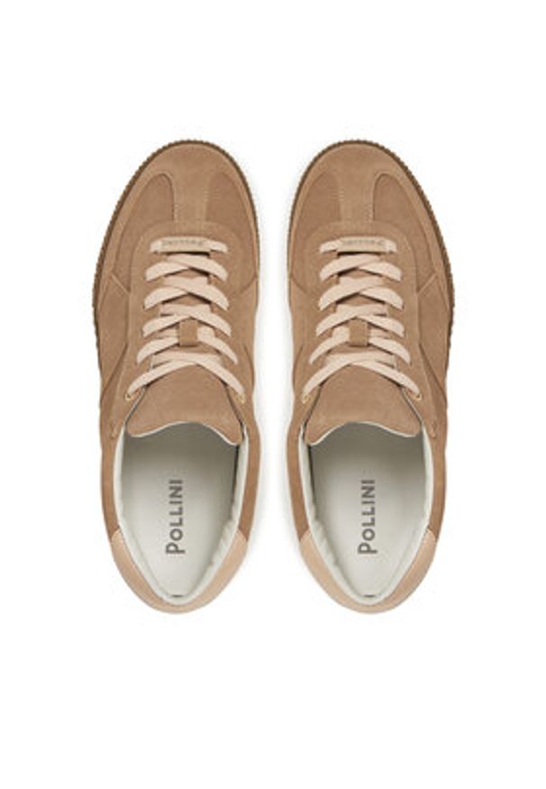 Pollini Sneakersy SB15142G0MUB0104 Beżowy. Kolor: beżowy. Materiał: zamsz, skóra