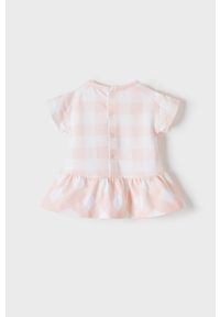 Mayoral Newborn sukienka bawełniana dziecięca kolor różowy mini rozkloszowana. Kolor: różowy. Materiał: bawełna. Długość rękawa: krótki rękaw. Typ sukienki: rozkloszowane. Długość: mini #2