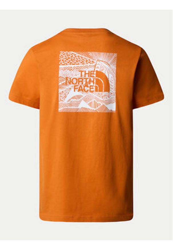 The North Face T-Shirt Redbox NF0A87NV Pomarańczowy Regular Fit. Kolor: pomarańczowy. Materiał: bawełna