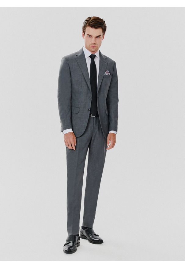Pako Lorente - PAKO LORENTE – Spodnie garniturowe w kolorze szarym. Kolor: szary. Materiał: wełna, poliester. Styl: elegancki, młodzieżowy