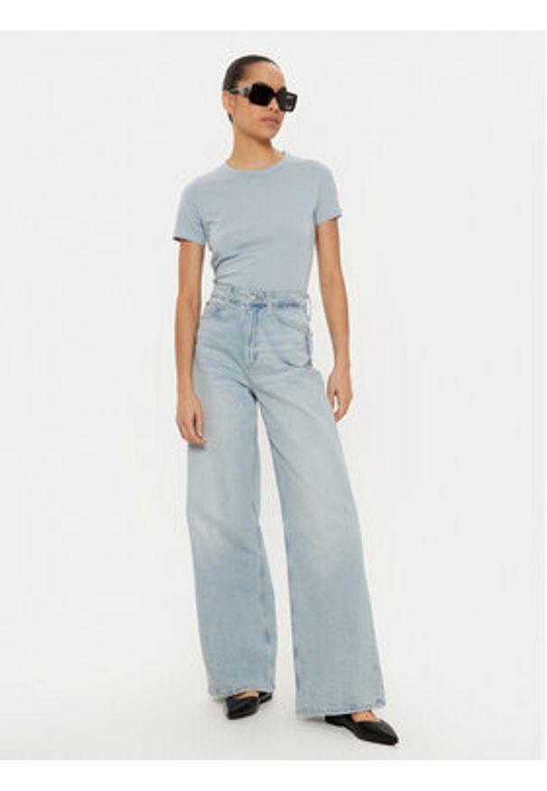 BOSS T-Shirt C_Elogo 50535322 Niebieski Regular Fit. Kolor: niebieski. Materiał: bawełna