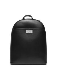 Calvin Klein Plecak Ck Push Domed Backpack K60K612341 Czarny. Kolor: czarny. Materiał: skóra