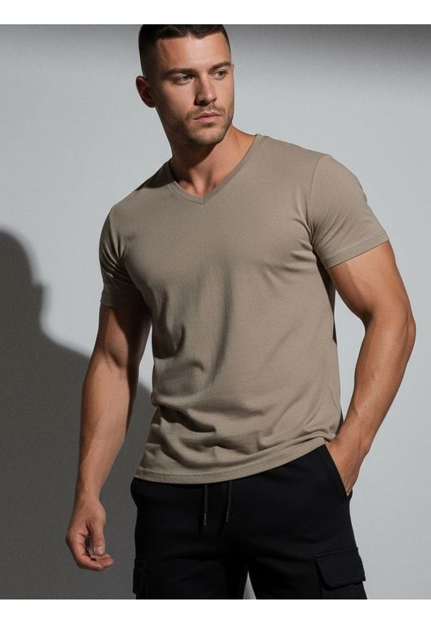 Sinsay - Koszulka - Inny. Typ kołnierza: dekolt w serek. Materiał: bawełna. Długość rękawa: krótki rękaw. Długość: krótkie