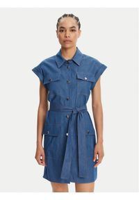 Liu Jo Sukienka jeansowa WA5509 D4695 Niebieski Regular Fit. Kolor: niebieski. Materiał: bawełna