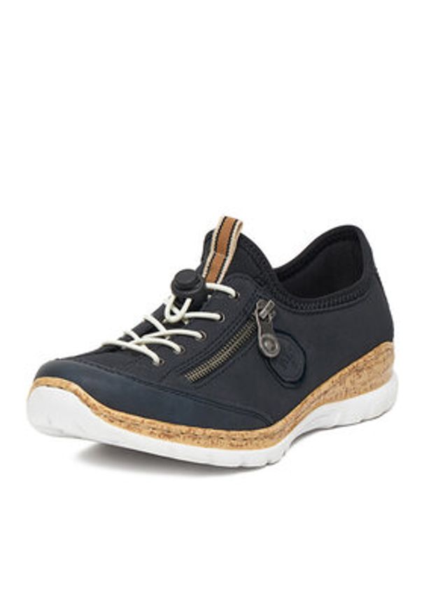 Rieker Sneakersy N4263-14 Czarny. Kolor: czarny. Materiał: syntetyk, materiał