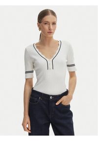 Morgan Bluzka 261-MIREN Biały Slim Fit. Kolor: biały. Materiał: wiskoza #1