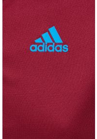 adidas Performance dres sportowy Teamsport HD6566 damski kolor bordowy. Kolor: czerwony. Materiał: dresówka. Wzór: ze splotem. Sport: fitness #5