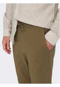 Only & Sons Spodnie materiałowe 22024966 Brązowy Tapered Fit. Kolor: brązowy. Materiał: bawełna #7