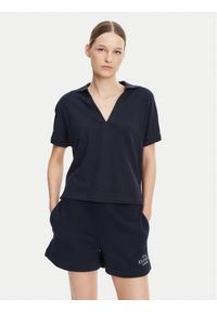 TOMMY HILFIGER - Tommy Hilfiger Polo WW0WW44512 Granatowy Relaxed Fit. Typ kołnierza: polo. Kolor: niebieski. Materiał: bawełna, lyocell