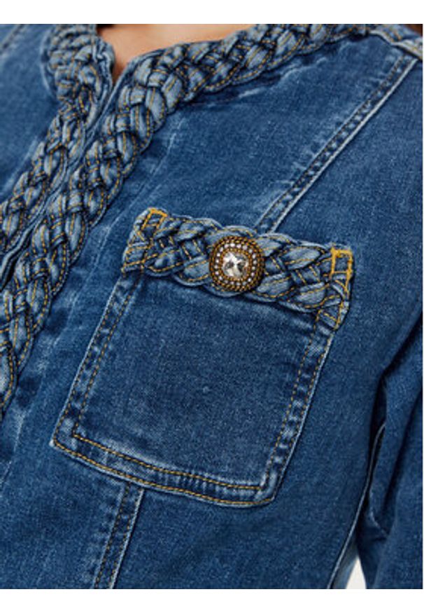 Liu Jo Kurtka jeansowa UF4120 D4448 Niebieski Regular Fit. Kolor: niebieski. Materiał: bawełna, jeans