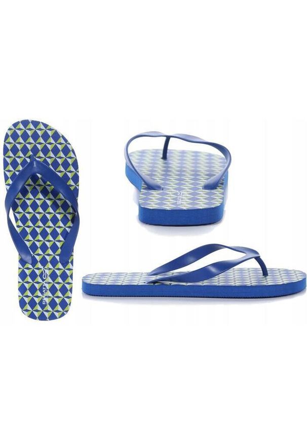 Regatta - Klapki dla mężczyzn Bali. Okazja: na plażę. Kolor: niebieski, biały, wielokolorowy. Sezon: wiosna, lato. Styl: sportowy