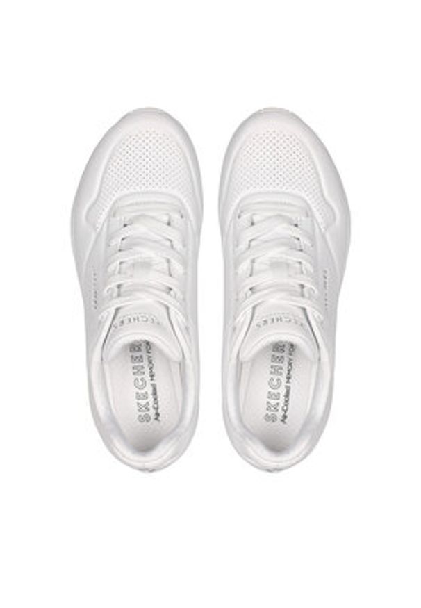skechers - Skechers Sneakersy Uno-stand On Air 73690/W Biały. Kolor: biały. Materiał: skóra