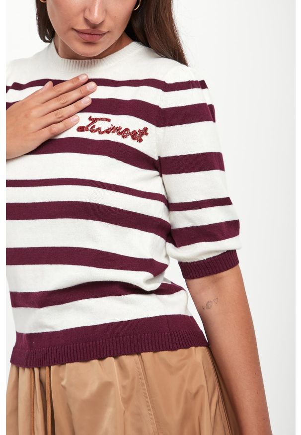Twinset Milano - Sweter damski z kaszmirem TWINSET. Materiał: kaszmir