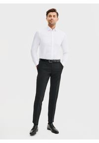 Pako Lorente - PAKO LORENTE – Wełniane spodnie garniturowe w kolorze czarnym. Okazja: na spotkanie biznesowe. Kolor: czarny. Materiał: wełna. Styl: biznesowy, elegancki #7