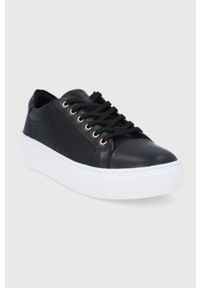Vagabond Shoemakers buty skórzane ZOE PLATFORM kolor czarny. Nosek buta: okrągły. Zapięcie: sznurówki. Kolor: czarny. Materiał: skóra. Obcas: na platformie #2