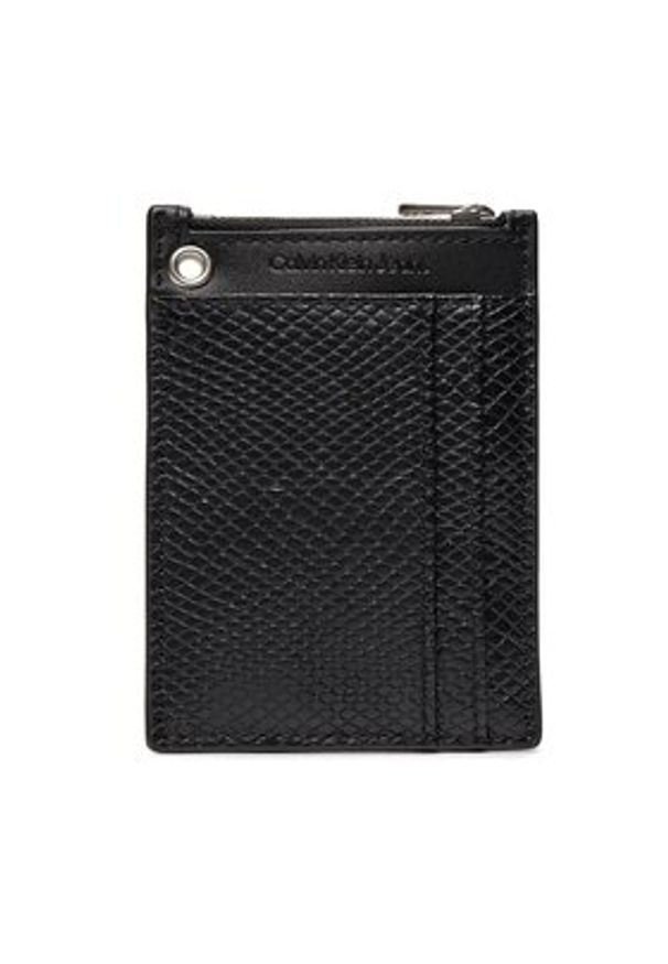 Calvin Klein Jeans Portfel Sculpted Wallet Round Mirror K60K611562 Czarny. Kolor: czarny. Materiał: skóra