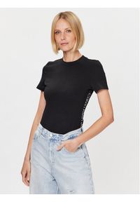 Calvin Klein Jeans T-Shirt J20J221414 Czarny Slim Fit. Kolor: czarny. Materiał: syntetyk #1
