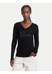 Guess Sweter W6YR29 Z0977 Czarny Regular Fit. Kolor: czarny. Materiał: wiskoza #1