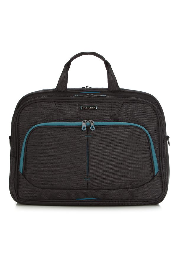 Wittchen - Męska torba na laptopa 15,6" podstawowa. Kolor: niebieski, wielokolorowy, czarny. Materiał: poliester. Styl: elegancki, biznesowy