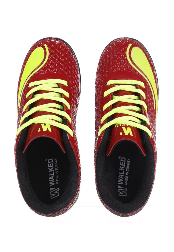 Casu - Czerwone buty sportowe orliki sznurowane casu d415-3. Kolor: żółty, czerwony, wielokolorowy