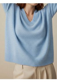Sinsay - Sweter - błękitny. Kolor: niebieski. Materiał: materiał #1