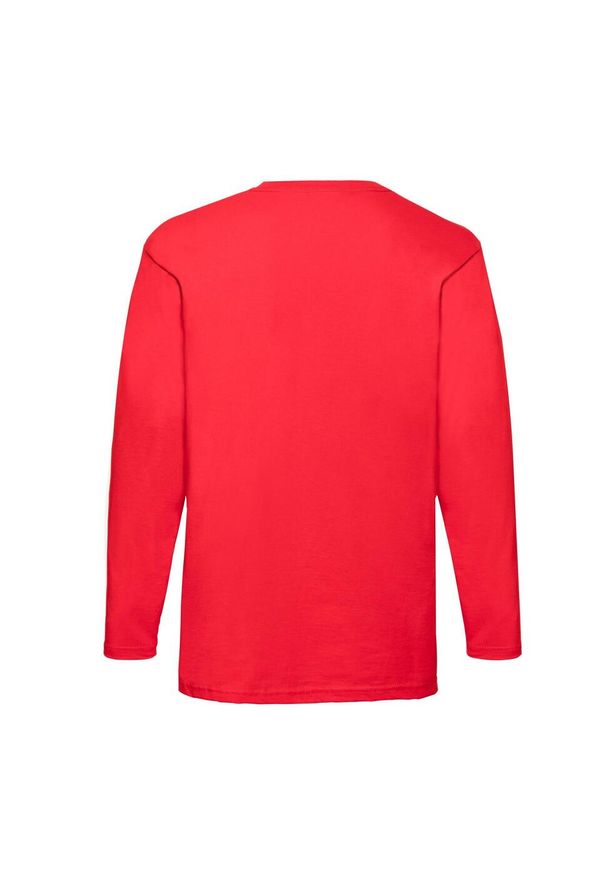 FRUIT OF THE LOOM - Koszulka Z Długim Rękawem Dla Dorosłych Unisex Valueweight. Kolor: czerwony. Długość rękawa: długi rękaw. Długość: długie