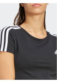 Adidas - adidas T-Shirt Essentials 3-Stripes IR6111 Czarny Slim Fit. Kolor: czarny. Materiał: bawełna