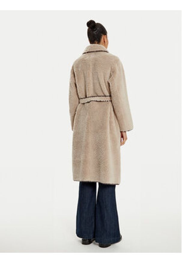 Oui - OUI Płaszcz przejściowy 88948 Beżowy Oversize. Kolor: beżowy. Materiał: syntetyk