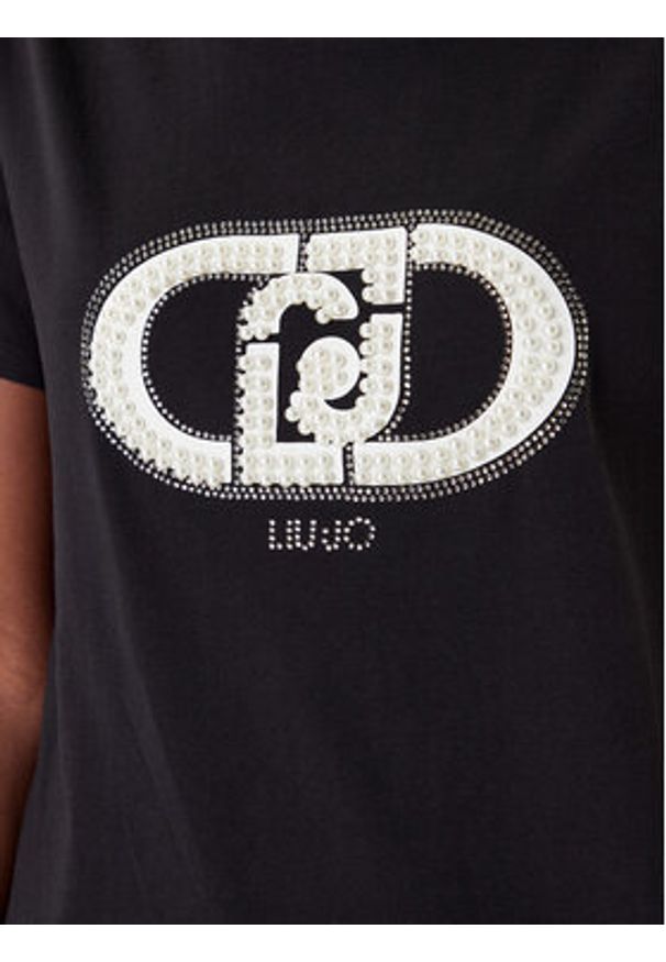 Liu Jo Sport T-Shirt TF5280 JS923 Czarny Regular Fit. Kolor: czarny. Materiał: bawełna. Styl: sportowy