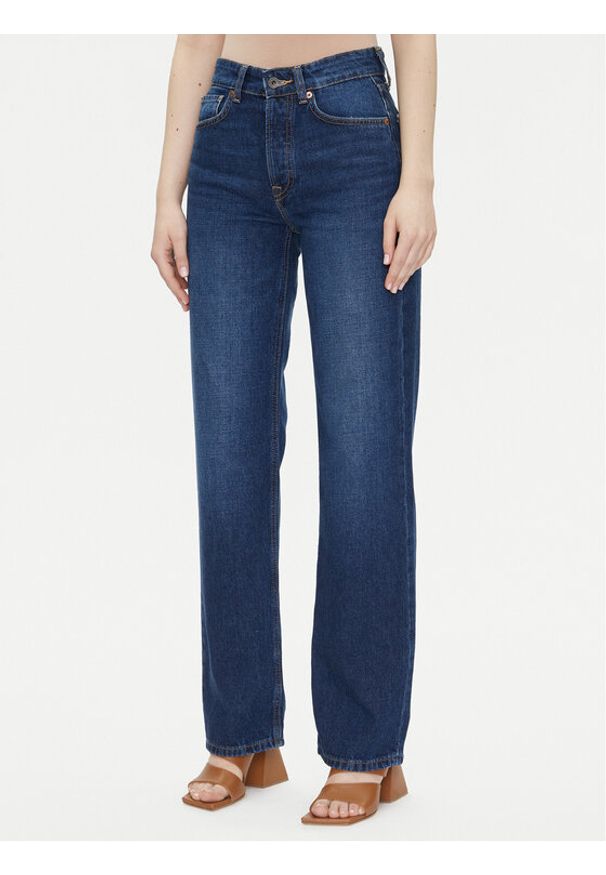 Pepe Jeans Jeansy Robyn PL204901 Niebieski Straight Fit. Kolor: niebieski