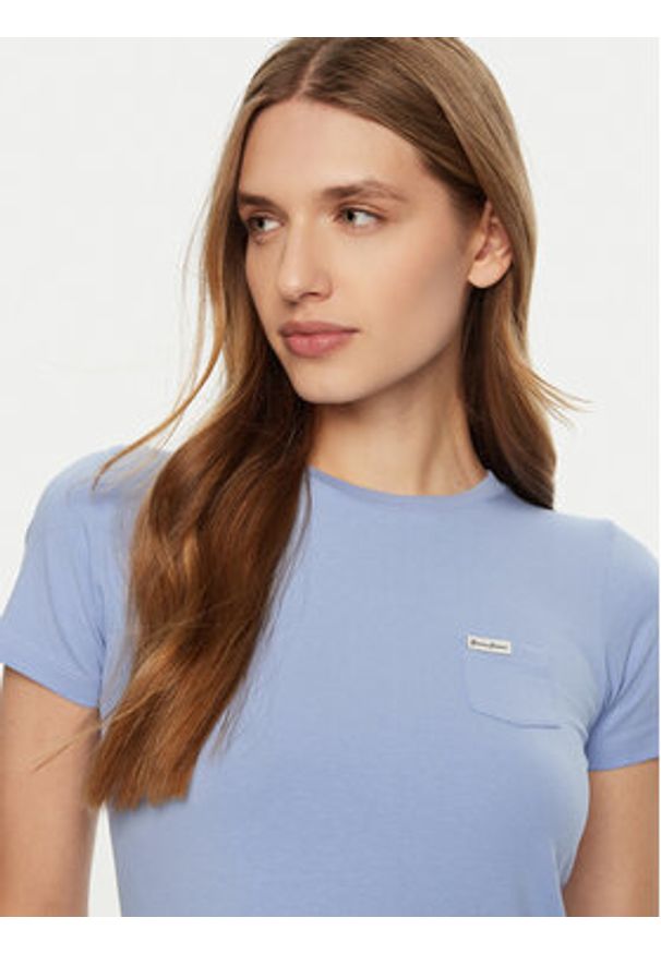 Guess Jeans T-Shirt W5RI52 J1314 Niebieski Regular Fit. Kolor: niebieski. Materiał: bawełna