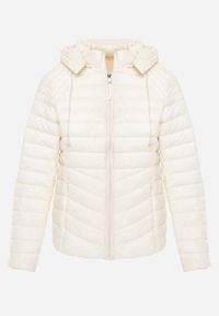 Born2be - Jasnobeżowa Klasyczna Kurtka Przejściowa z Pikowaniem i Odpinanym Kapturem Pretiella. Okazja: na spacer, na co dzień. Kolor: beżowy. Materiał: jeans, nylon. Styl: klasyczny #3