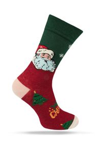 Świąteczne Skarpetki - Alties - Mikołaj, Merry Christmas. Kolor: wielokolorowy. Materiał: poliester, bawełna, elastan #1