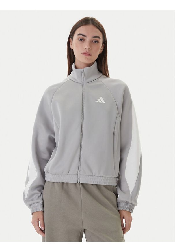 Adidas - adidas Bluza Stadium KA6251 Szary Loose Fit. Kolor: szary. Materiał: bawełna