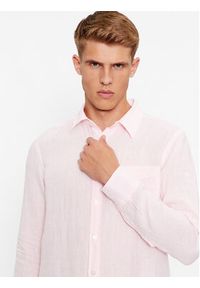 BOSS - Boss Koszula Relegant 6 50489344 Różowy Regular Fit. Kolor: różowy. Materiał: len