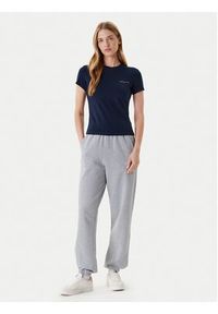 Tommy Jeans T-Shirt Linear DW0DW21164 Granatowy Slim Fit. Kolor: niebieski. Materiał: bawełna #4