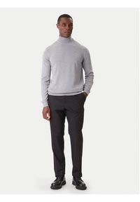 Karl Lagerfeld - KARL LAGERFELD Golf 655058 554399 Szary Regular Fit. Typ kołnierza: golf. Kolor: szary. Materiał: wełna
