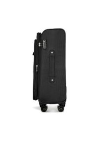 Wittchen - Średnia walizka miękka jednokolorowa czarna. Kolor: czarny. Materiał: poliester. Styl: elegancki #8