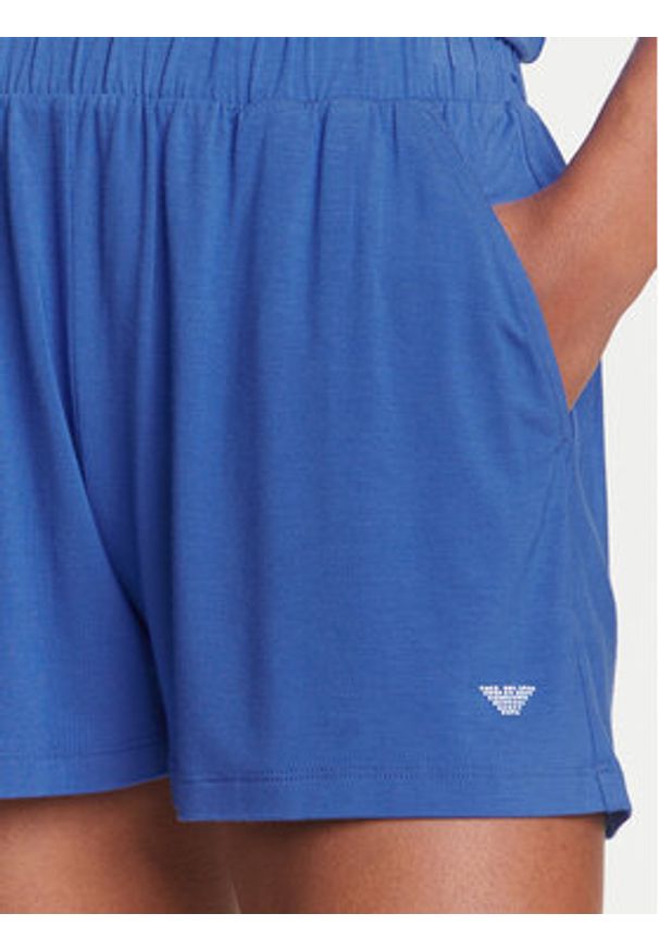 Emporio Armani Szorty sportowe EW000781 AF12192 UA012 Niebieski Regular Fit. Kolor: niebieski. Materiał: wiskoza