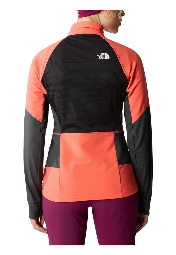 Kurtka softshell damska The North Face Dawn Turn Softshell Fz. Kolor: szary, pomarańczowy, wielokolorowy, żółty. Materiał: softshell